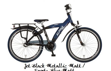 Yabber J26 Black Metallic Matt - Sporty Blue Matt